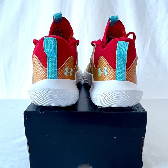 New Under Armour Flow Breakthru 4 ASG Red, Gold & White Sneakers, Size 9! - Picture 10 of 15